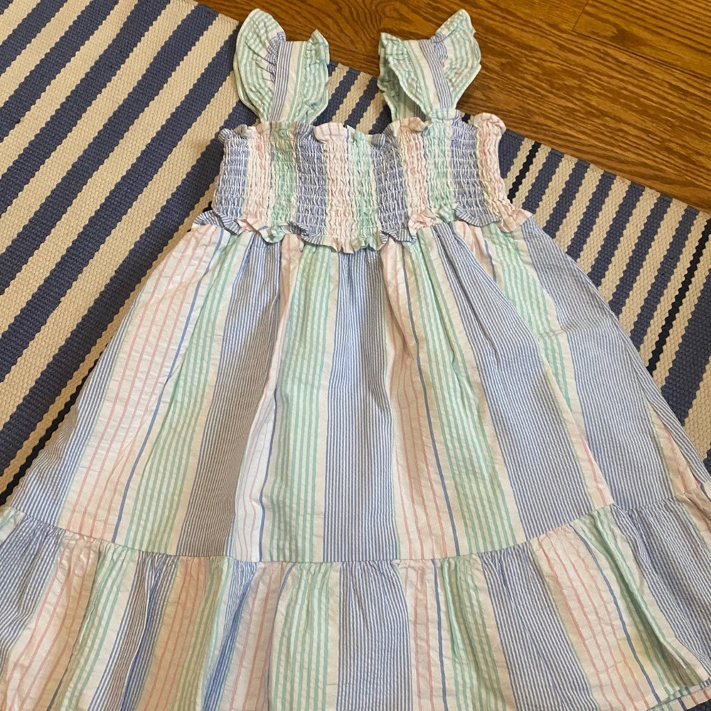 Pastel Striped Kids Dress
